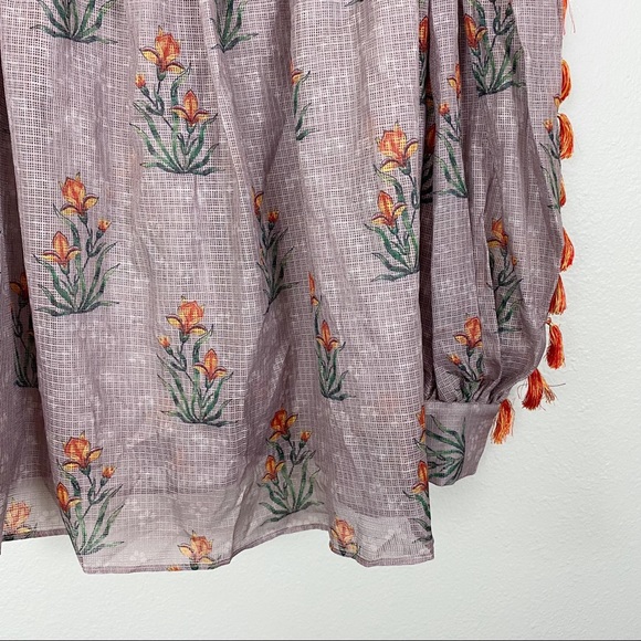 NWT Anthropologie Sachin Babi Acacia Tassel Blouse XS - Picture 6 of 10